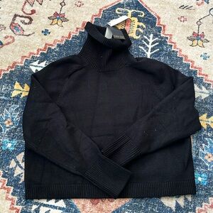 Cropped turtleneck sweater